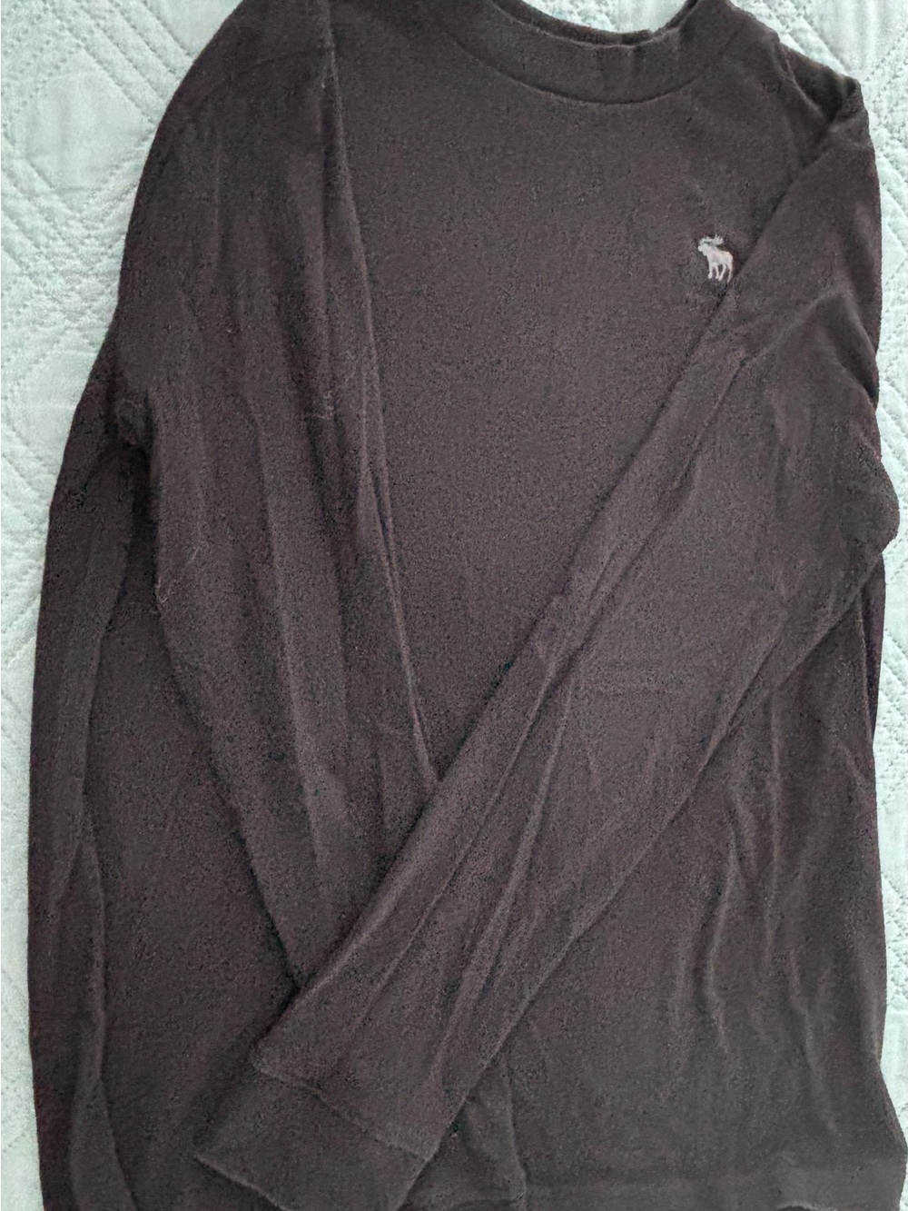 abercrombie kids Black Crewneck Sweater with Contrast Logo